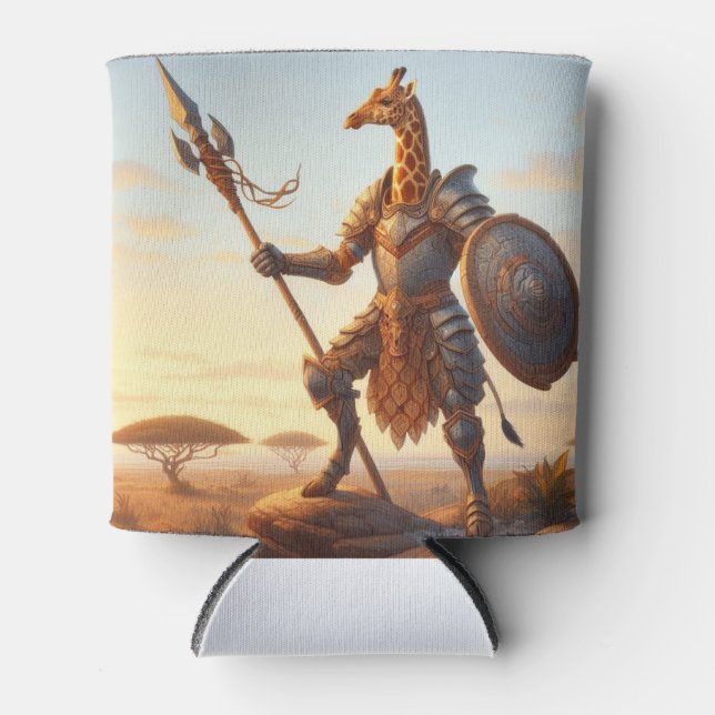 Giraffe warrior can cooler (Front)