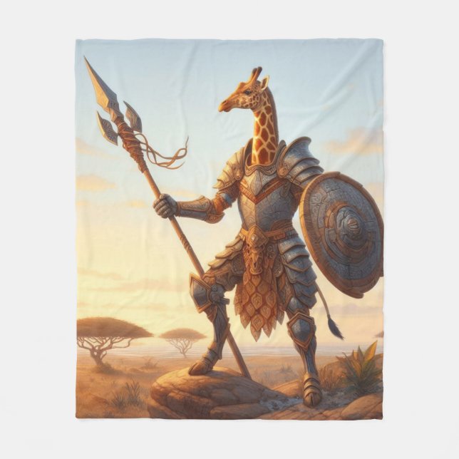 Giraffe warrior fleece blanket (Front)