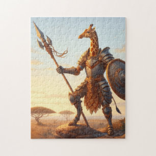 Giraffe warrior jigsaw puzzle