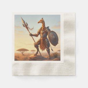 Giraffe warrior napkin
