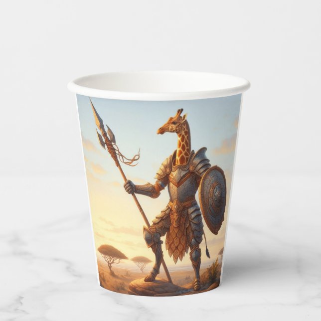 Giraffe warrior paper cups (Front)