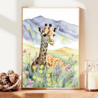 Giraffe Watercolor Painting