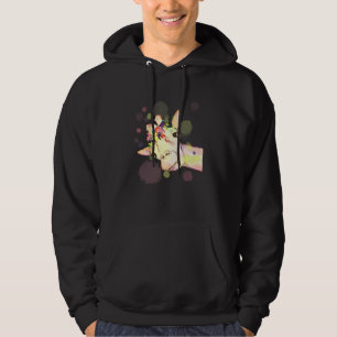 Giraffe Watercolour Hippie Flowers Peace Colourful Hoodie
