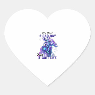 Giraffe Wearing A Hoodie, It's A Just Bad Day Heart Sticker