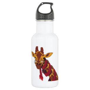 Giraffe Wearing Glasses 532 Ml Water Bottle