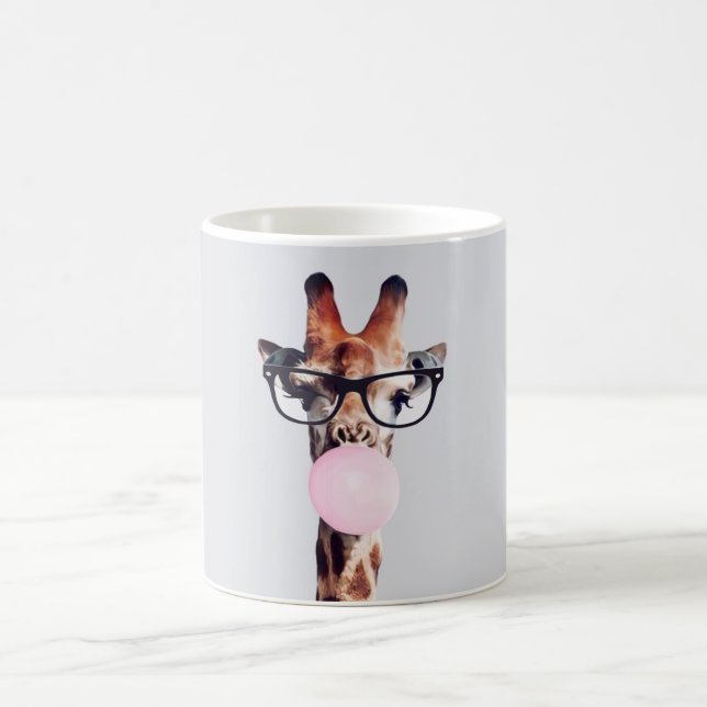 GIRAFFE WEARING GLASSES COFFEE MUG (Center)