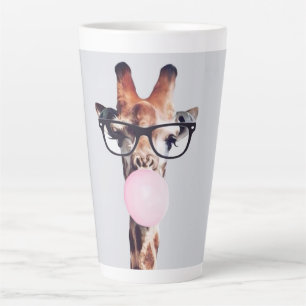 GIRAFFE WEARING GLASSES COFFEE MUG