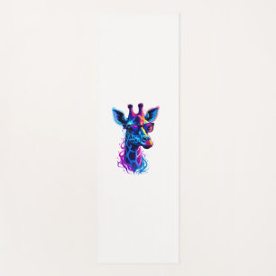 Giraffe Wearing Sunglasses Psychedelic Artwork Gra Yoga Mat