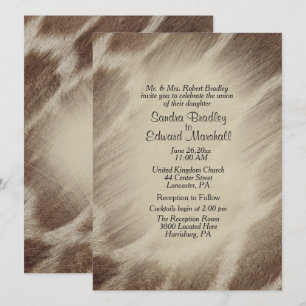 Giraffe Wedding Invitation