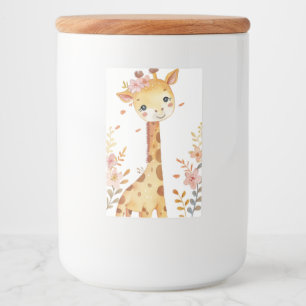 "Giraffe Whimsy Ceramic Jar" Food Label