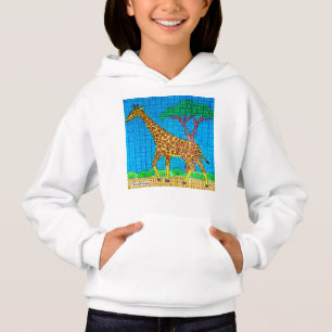Giraffe (white) - Girl's Hoodie