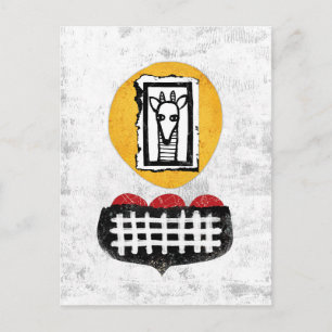 Giraffe Will If You Will Postcard