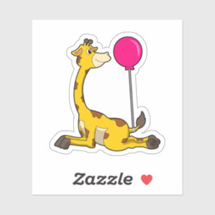 Giraffe with Balloon