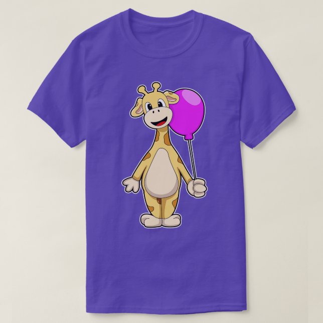 Giraffe with Balloon 2 T-Shirt (Design Front)