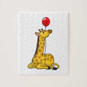 Giraffe with Balloon Jigsaw Puzzle