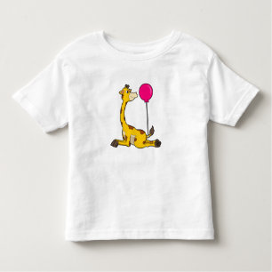 Giraffe with Balloon Toddler T-Shirt