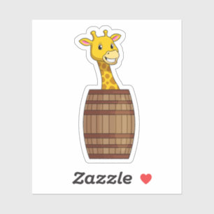 Giraffe with Barrel