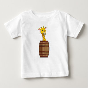 Giraffe with Barrel Baby T-Shirt