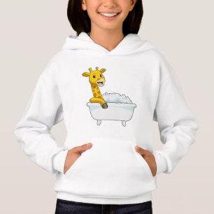 Giraffe with Bathtub with Foam