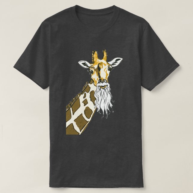 Giraffe with beard T-Shirt (Design Front)