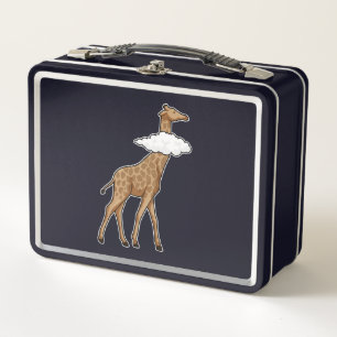 Giraffe with Cloud Metal Lunch Box