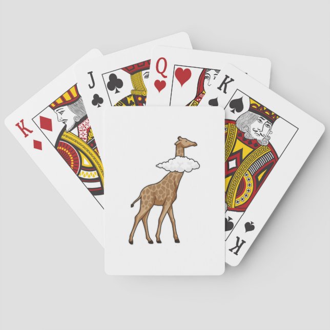 Giraffe with Cloud Playing Cards (Back)