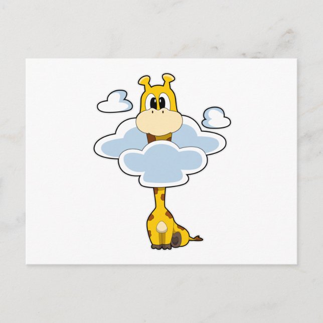Giraffe with Clouds Postcard (Front)