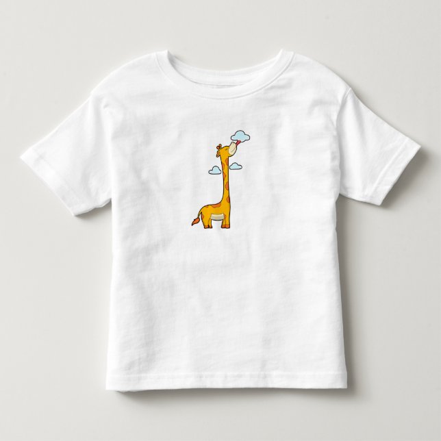Giraffe with Clouds Toddler T-Shirt (Front)