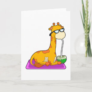 Giraffe with Coconut Card