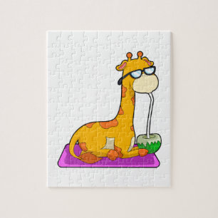 Giraffe with Coconut Jigsaw Puzzle