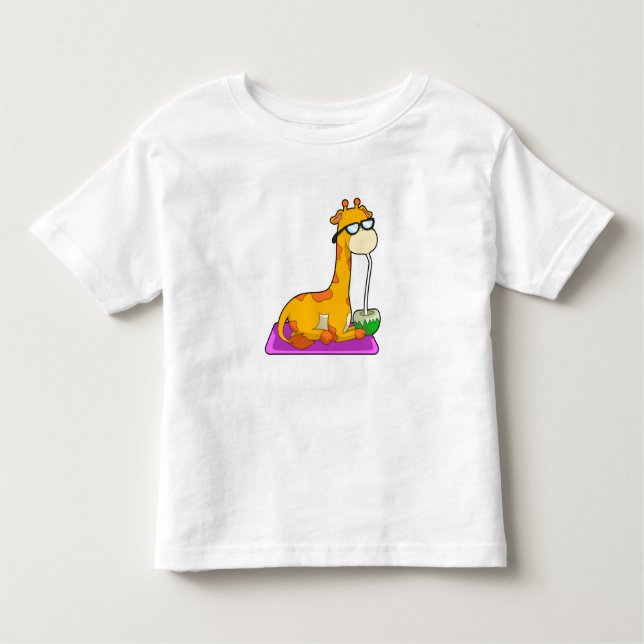 Giraffe with Coconut Toddler T-Shirt (Front)