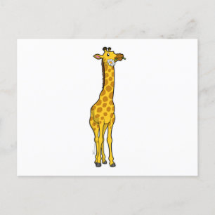Giraffe with Daisy Postcard