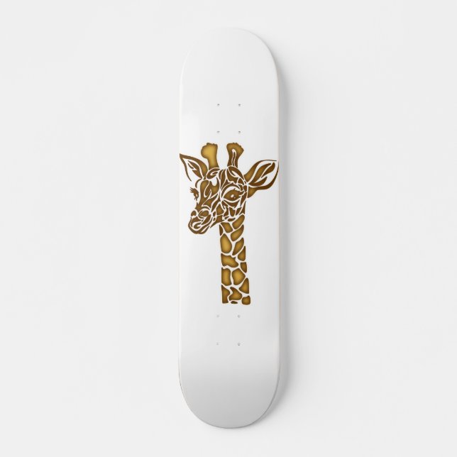 Giraffe with ethnic and tribal ornaments skateboard (Front)