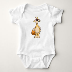 Giraffe with Glasses & Bag Baby Bodysuit
