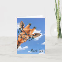 Giraffe With Glasses Thank You