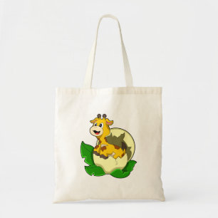 Giraffe with Leaf & Egg Tote Bag