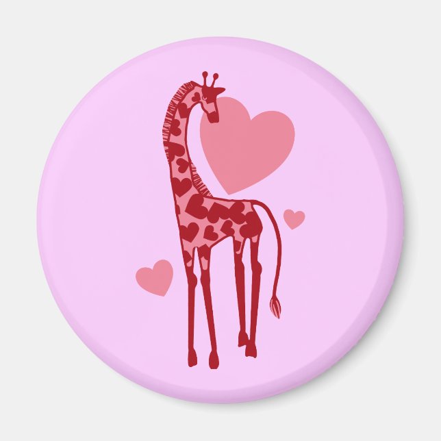 Giraffe With Love Magnet (Front)