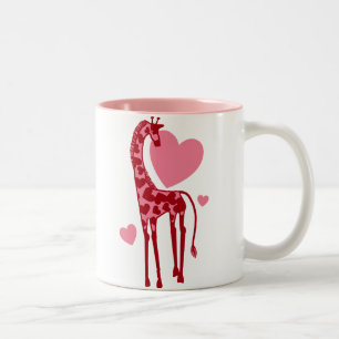 Giraffe With Love Two-Tone Coffee Mug