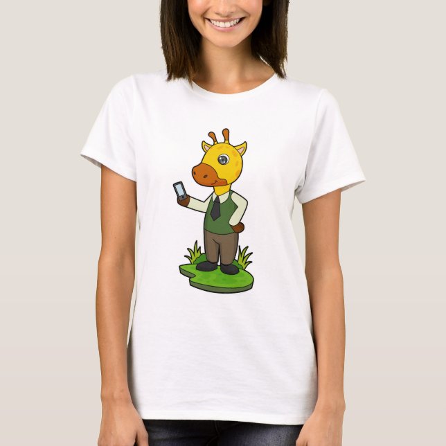 Giraffe with Mobile T-Shirt (Front)