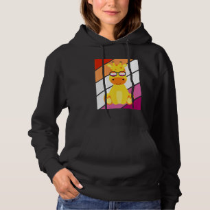 Giraffe With Pride Lesbian Flag LGBTQ Proud Ally P Hoodie