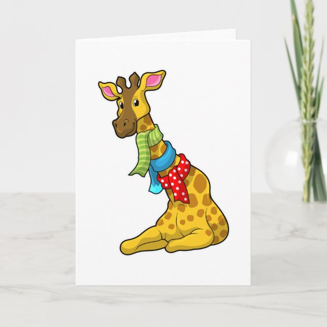 Giraffe with Scarf Card (Front)