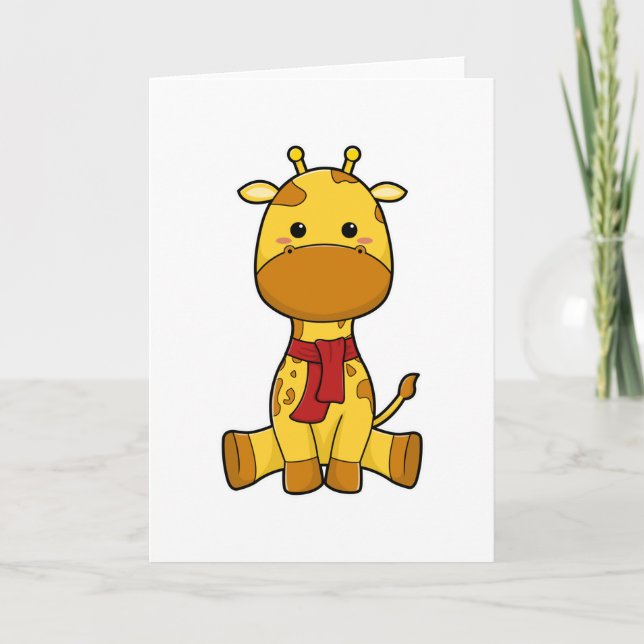 Giraffe with Scarf Card (Front)