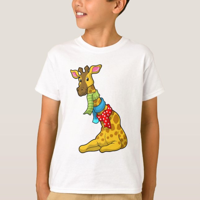 Giraffe with Scarf T-Shirt (Front)