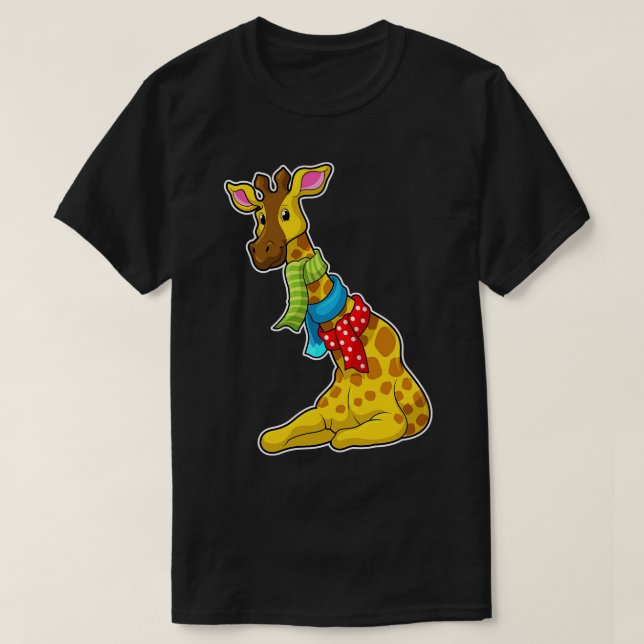 Giraffe with Scarf T-Shirt (Design Front)
