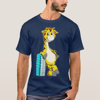 Giraffe with Stack of Books T-Shirt