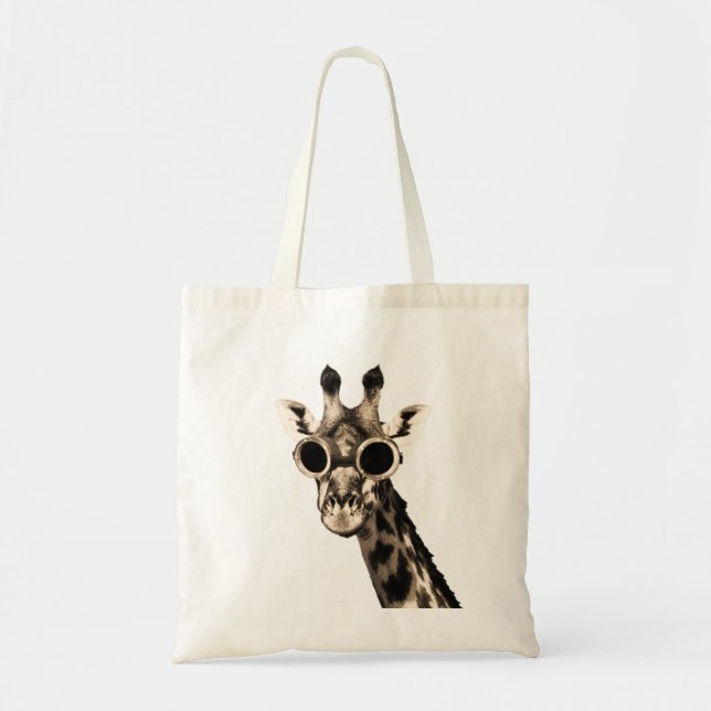 Giraffe With Steampunk Sunglasses Goggles Tote Bag (Front)