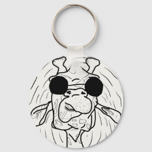 Giraffe with sunglass key ring