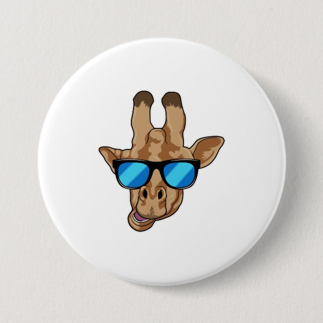 Giraffe with Sunglasses 7.5 Cm Round Badge (Front)