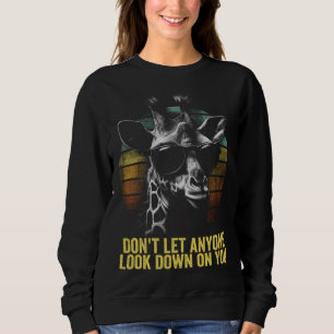 Giraffe with Sunglasses Motivational Giraffe Sweatshirt