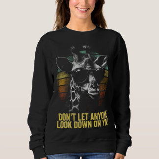 Giraffe with Sunglasses Motivational Giraffe Sweatshirt